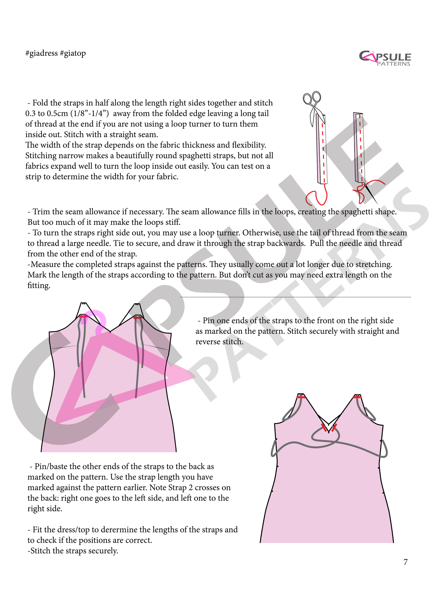 Gia Slip Dress and Top PDF Sewing Pattern