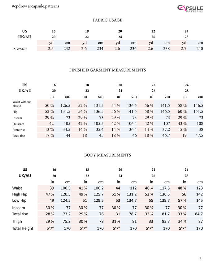 Drew Joggers PDF Sewing Pattern