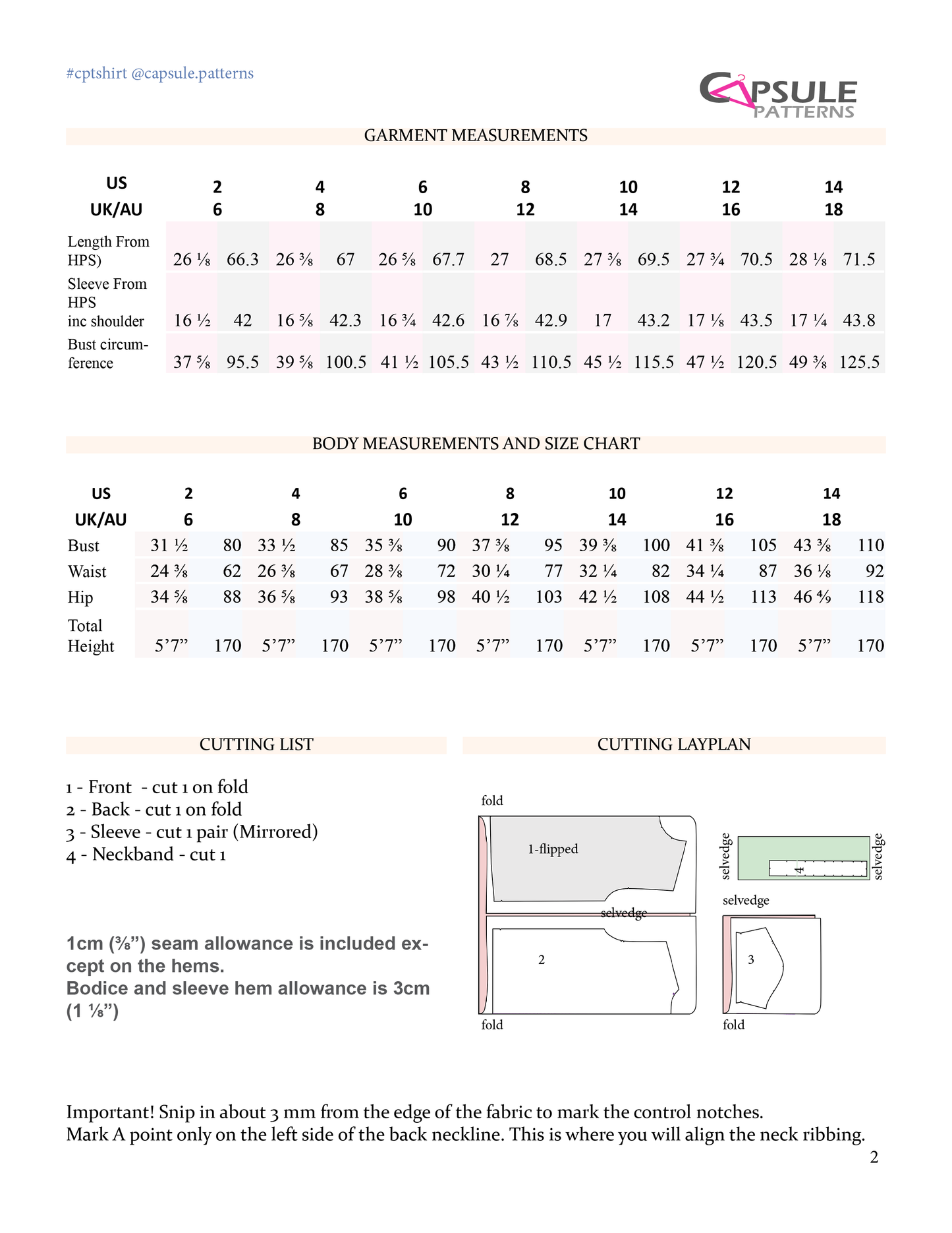 Oversized T-shirt PDF Sewing Pattern