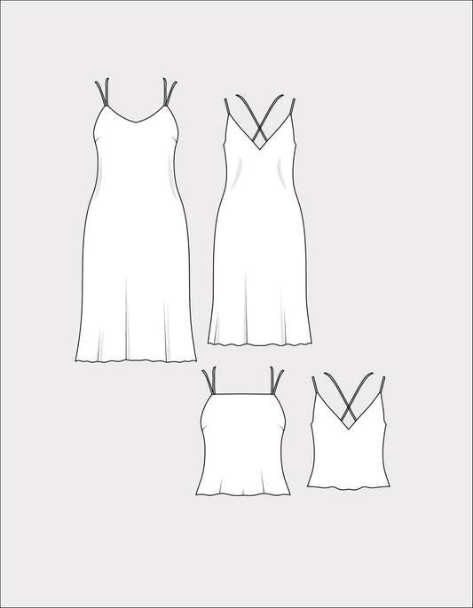 Gia Slip Dress and Top PDF Sewing Pattern